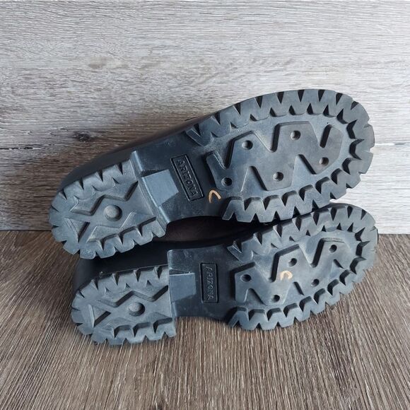  Vintage 90s Arizona Jean Brown Chunky Heel Loafer Shoe Size 7 - Picture 8 of 11